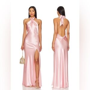 NONchalant Label Darcy Maxi Dress Halter Formal Wedding Guest Gala Prom Fairy XS